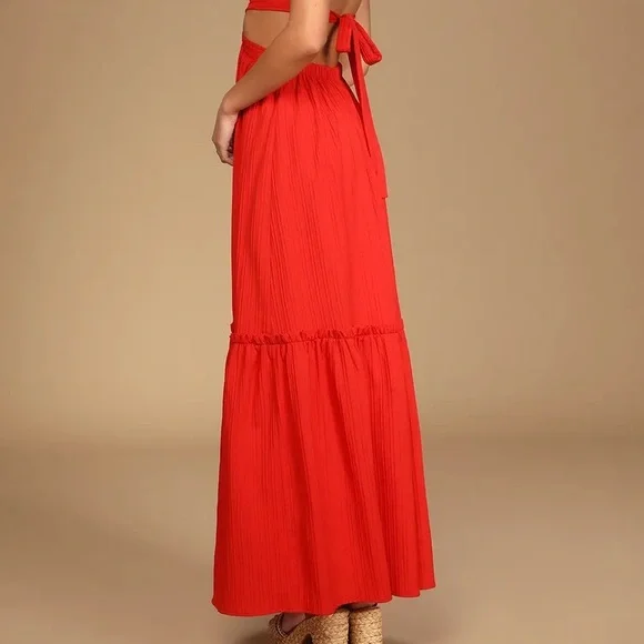 Lulus red maxi large - Picture 2 of 3